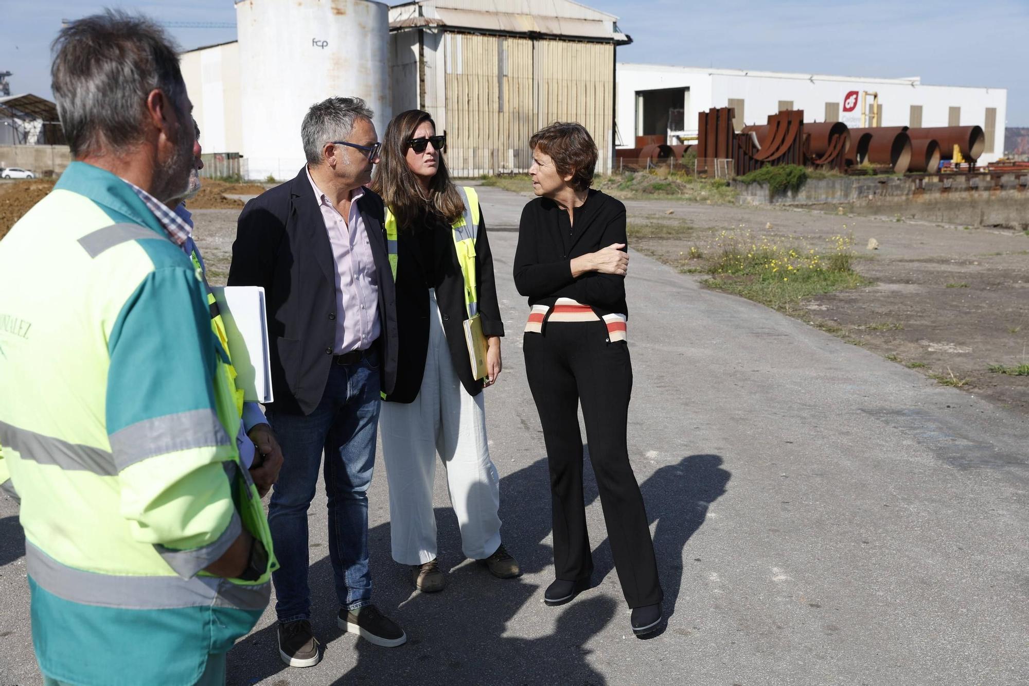 Así avanzan los trabajos en los terrenos de Naval Gijón (en imágenes)
