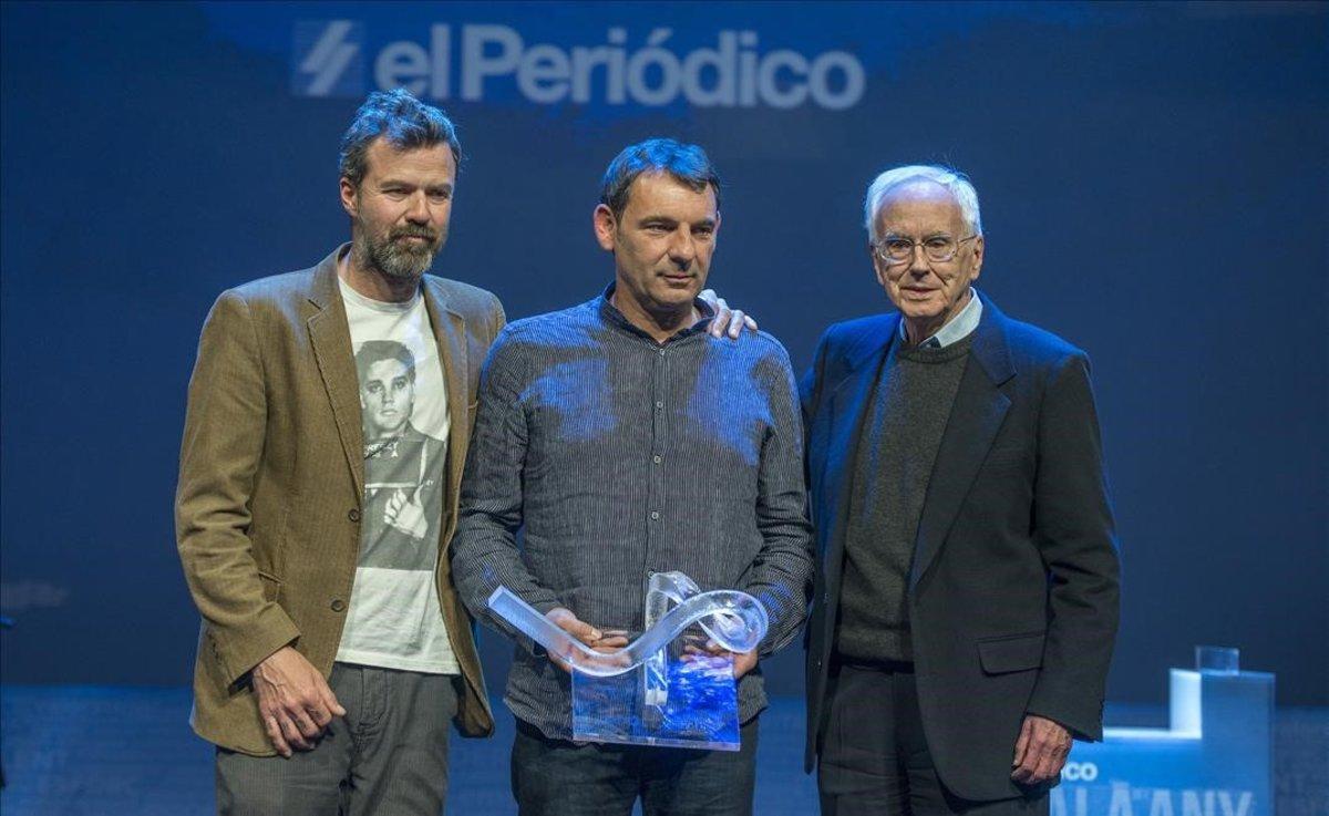 Gala del Català de l’Any 2016 con Oscar Camps y Josep Maria Espinàs.