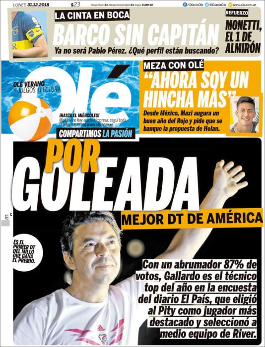 Portadas deportivas de este 31 de diciembre