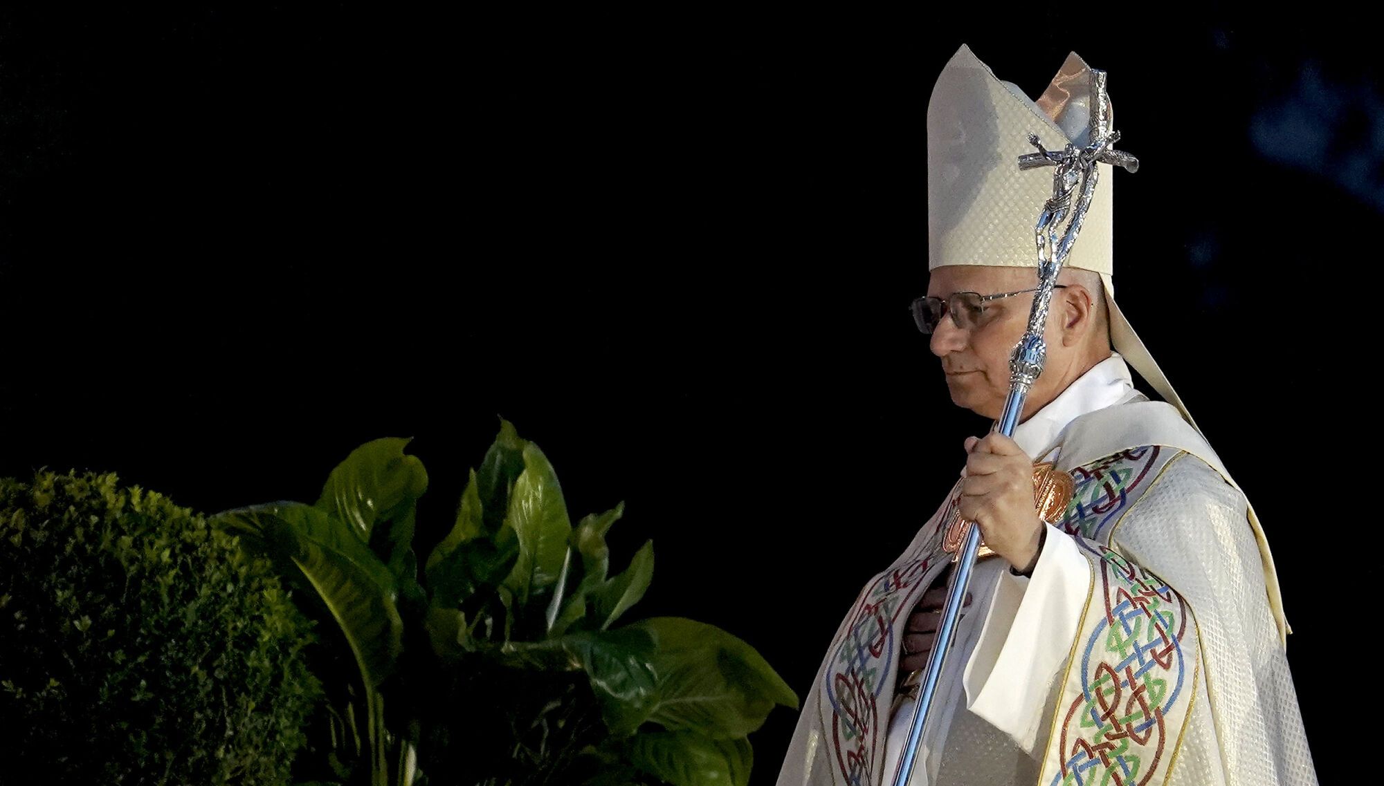 El papa durante la vigilia en la Plaza Lima de Madrid. J.L. ROCA