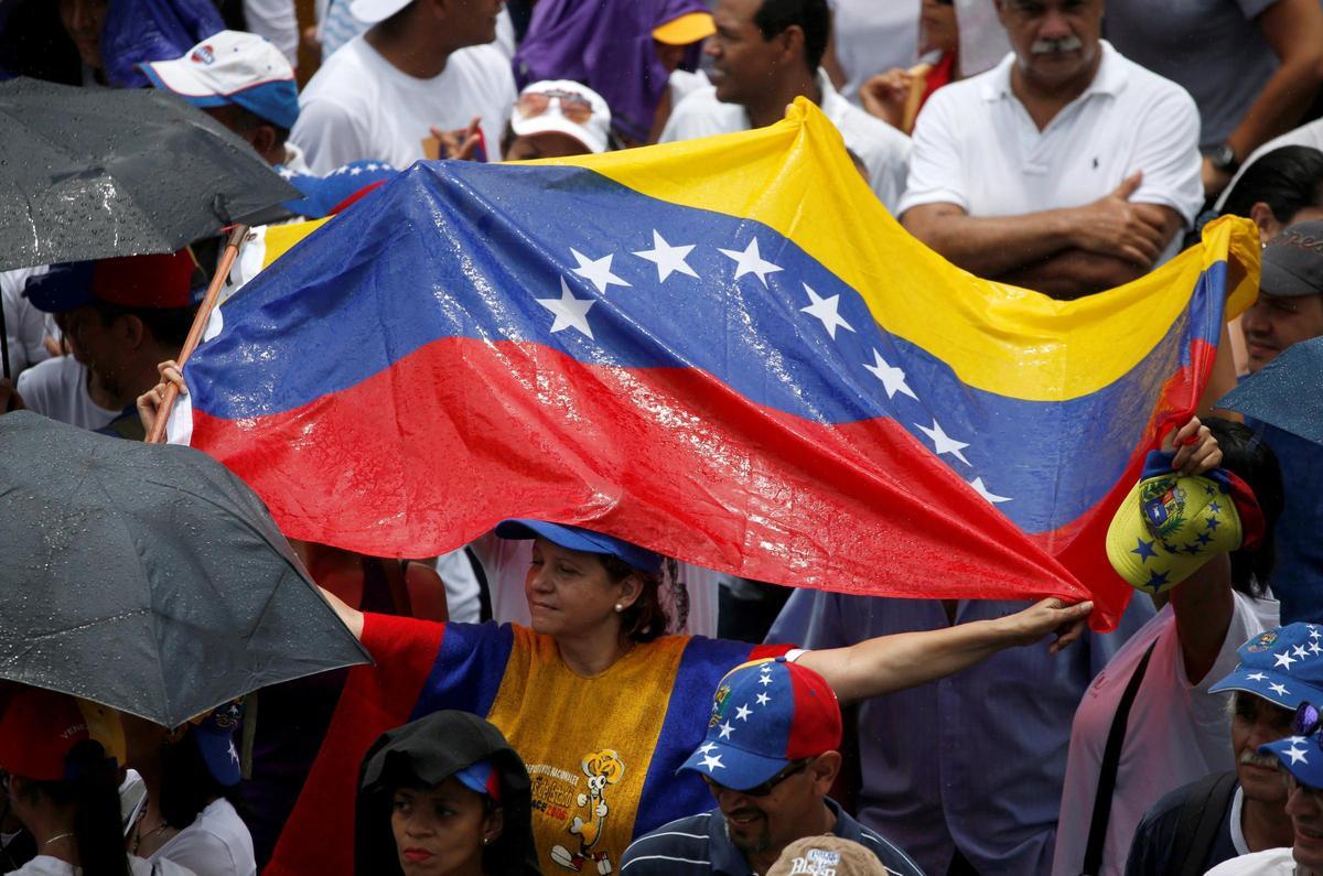 Manifestación en Venezuela para reclamar el referédum revocatorio de Maduro.