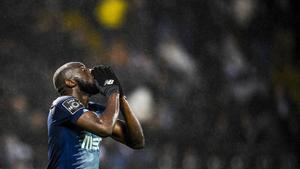 Guimaraes (Portugal), 16/02/2020.- FC Porto’Äôs Marega reacts during the Portuguese First League soccer match between Vitoria de Guimaraes and FC Porto, held at D. Afonso Henriques stadium in Guimaraes, Portugal, 16 February 2020. EFE/EPA/HUGO DELGADO