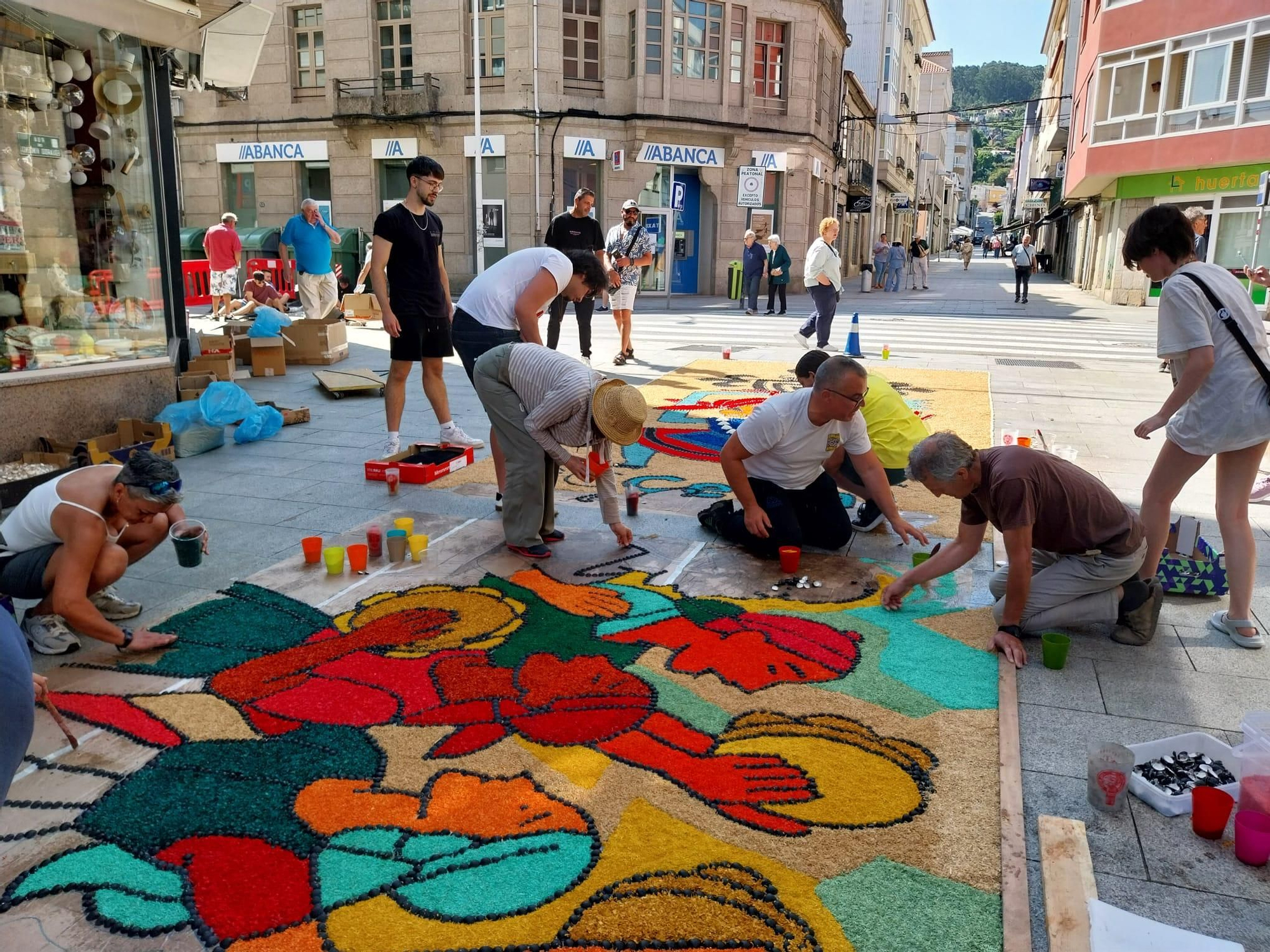 La fiesta de las alfombras florales del Corpus en Bueu (II)