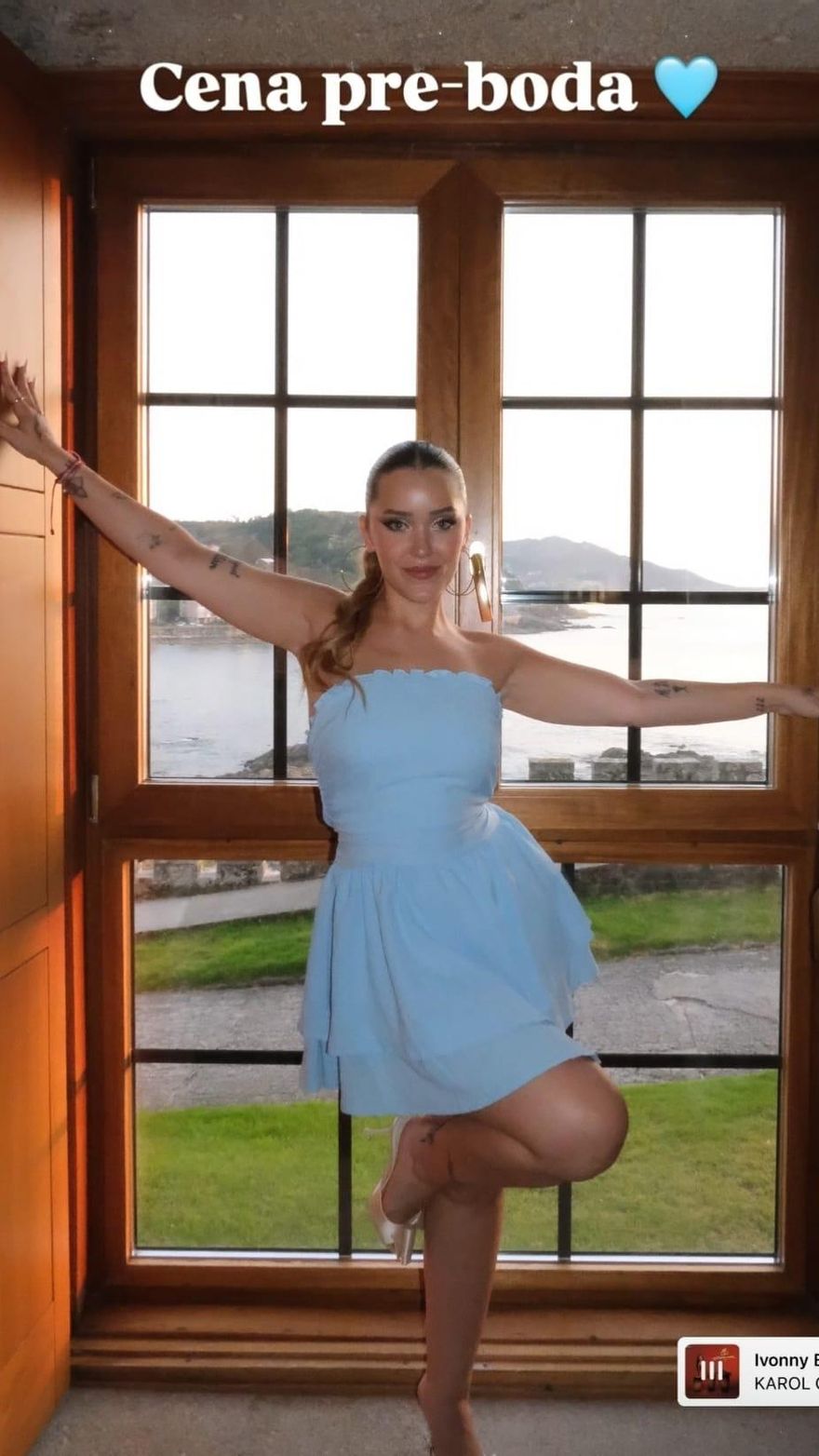 Malu Salgado antes de la cena.