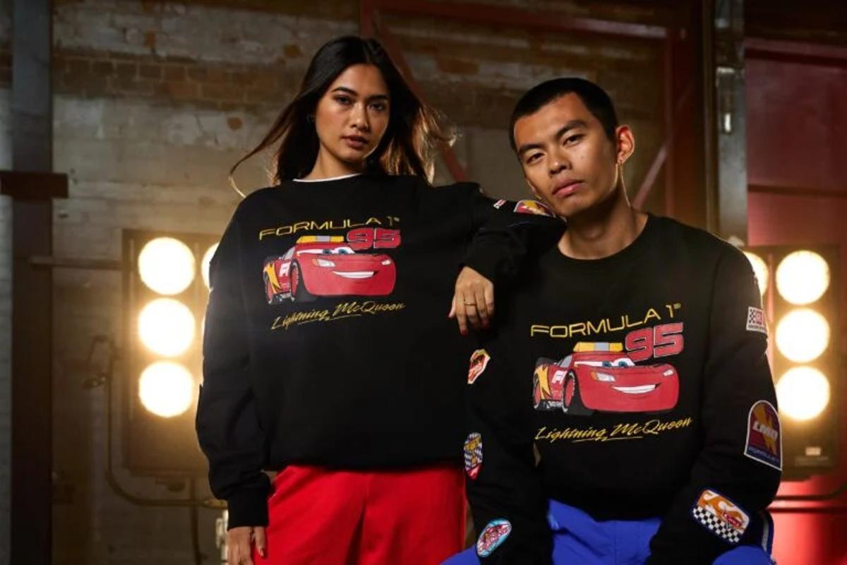 La nueva colección de ropa de Rayo McQueen en colaboración con la Fórmula 1
