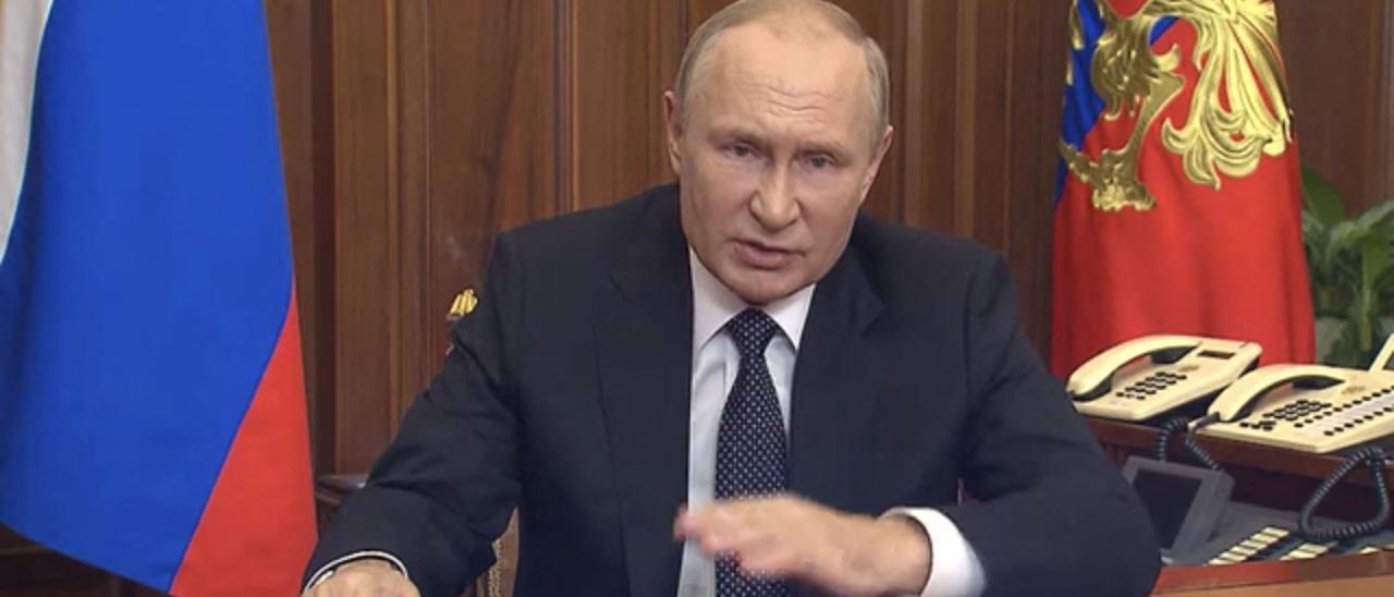 Putin anuncia una movilización militar "inmediata" de parte de la población rusa