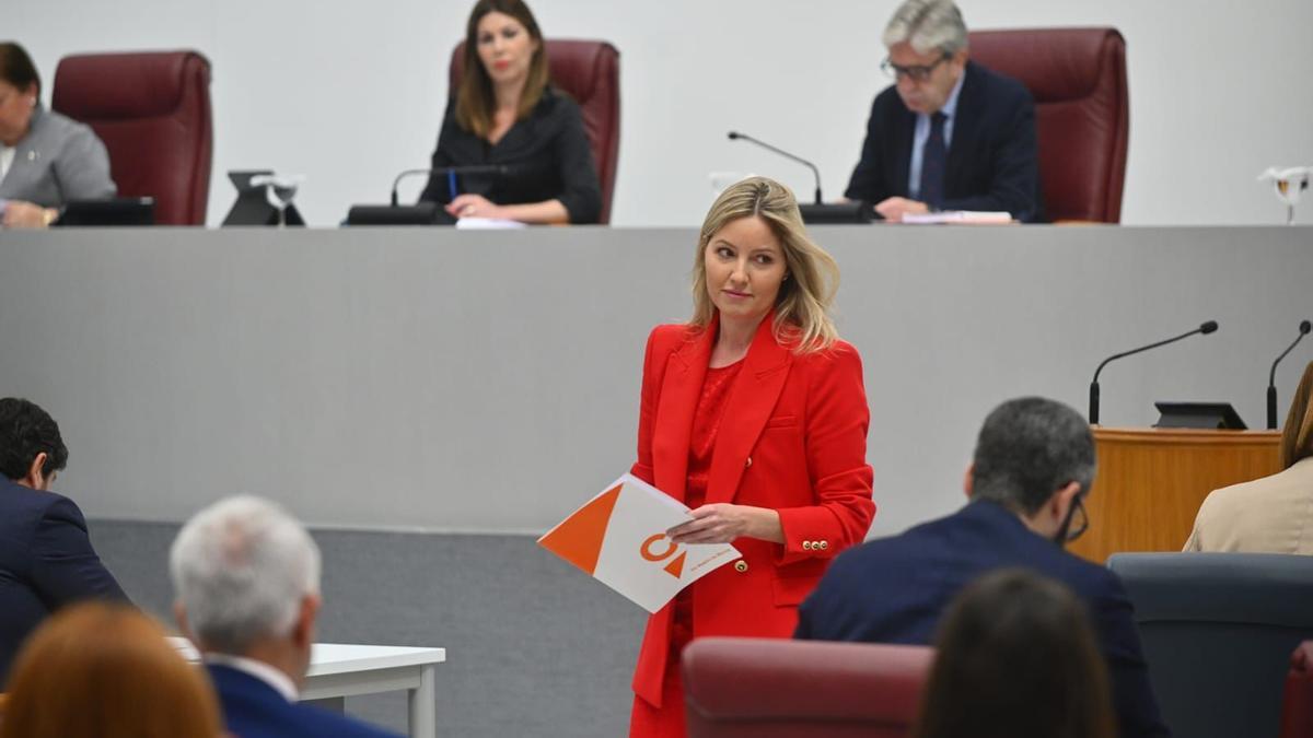 Ana Martínez Vidal, en la Asamblea Regional