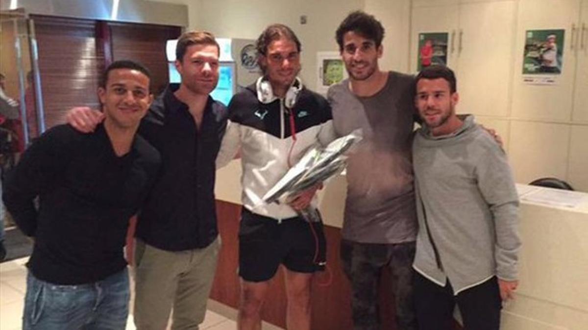 Rafa Nadal y los cuatro españoles del Bayern, entre ellos el exazulgrana Thiago Alcántara