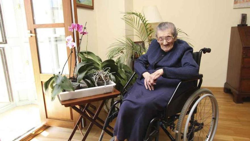 Eufrasia Queipo, en su 107 cumpleaños.