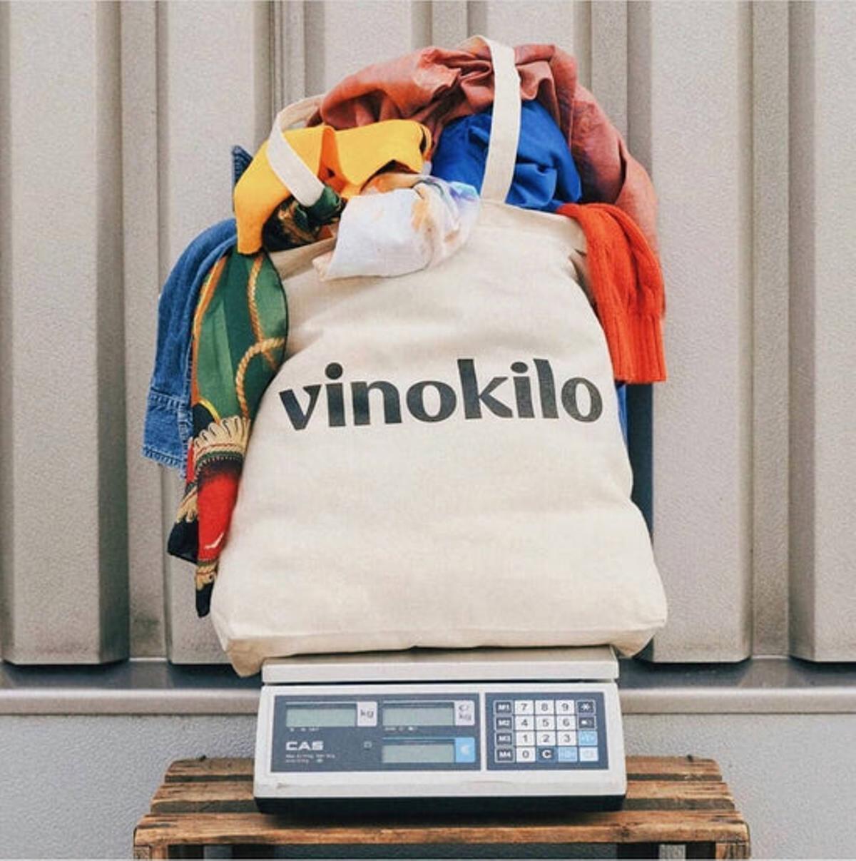 Una bolsa de Vinokilo, llena y lista para ser pesada en uno de sus eventos.