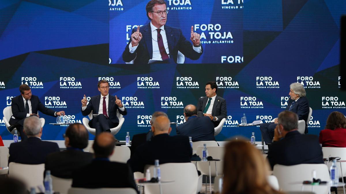 Clausura del Foro La Toja de la última edición, con el presidente de la Xunta, Alberto Núñez Feijóo.