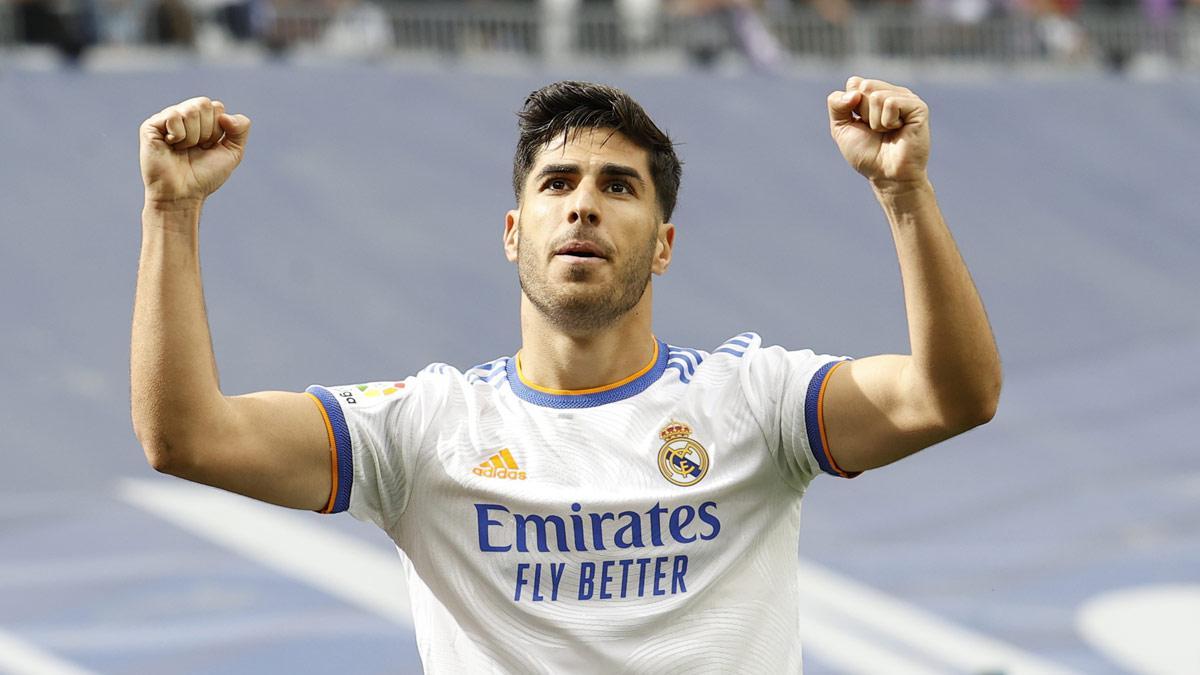 Asensio, celebrando un gol