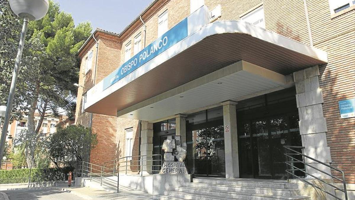 Entrada al hospital Obispo Polanco de Teruel.