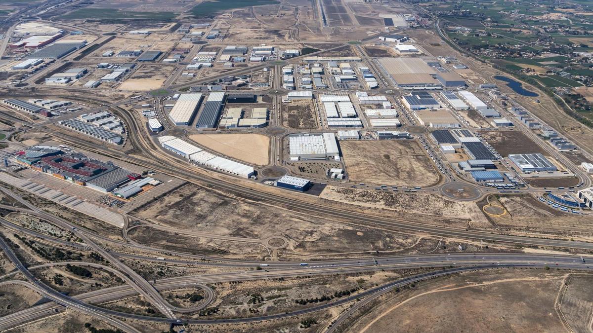 Vista aérea de la Plataforma Logística de Zaragoza (Plaza), el principal atractivo para los potenciales inversores en logística.