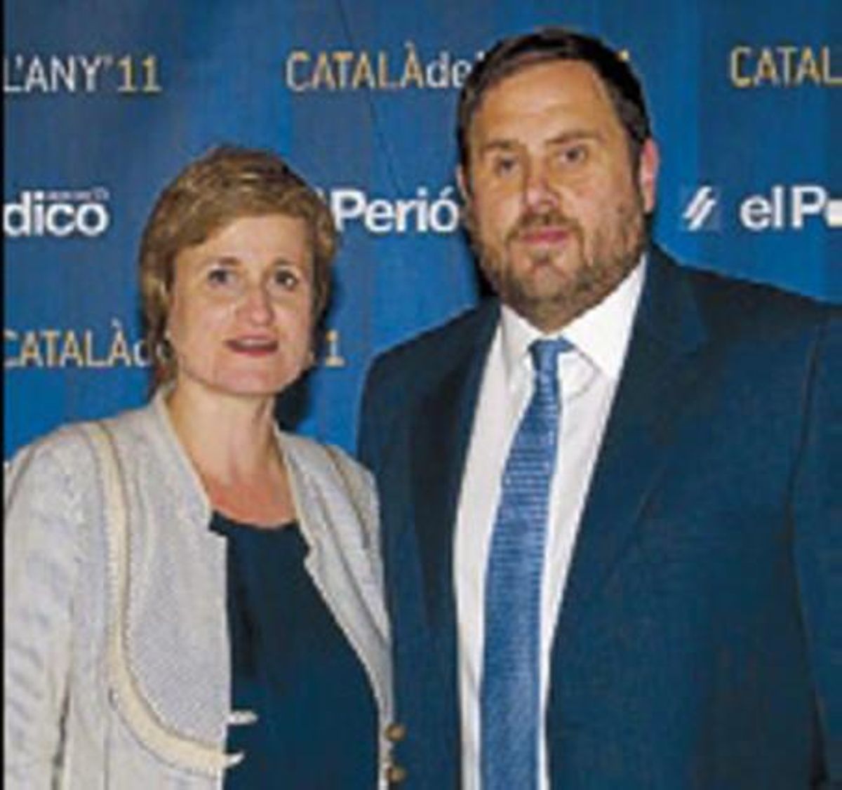 Anna Simó, portaveu d’ERC, i el president, Oriol Junqueras.