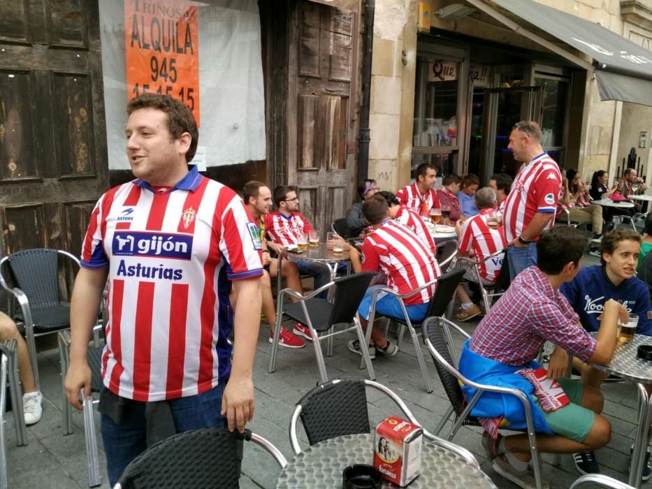 Aficionados del Sporting en Vitoria