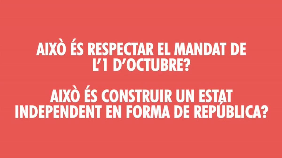 La ANC arremete contra el Govern en un vídeo por sus "incumplimientos"