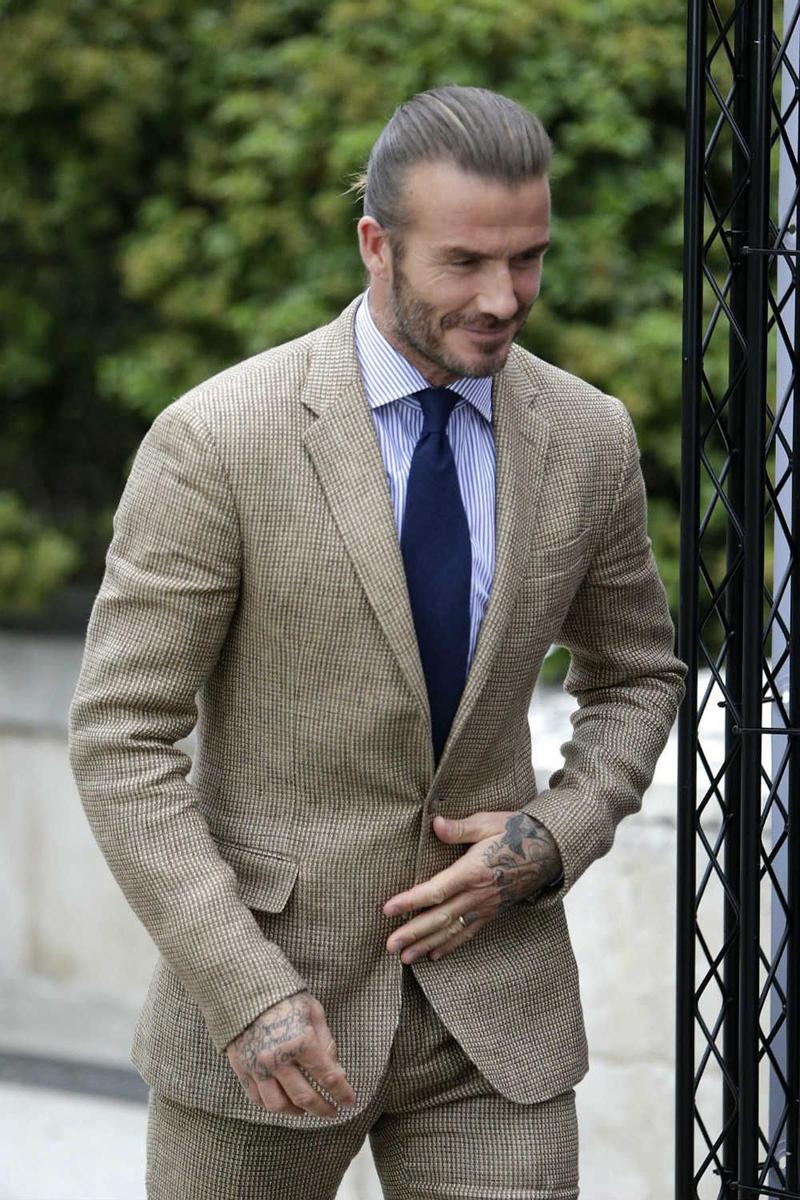 David Beckham en Madrid muy guapo
