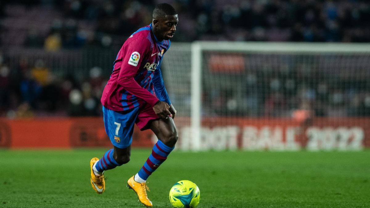 Ousmane Dembelé, en un partido con el FC Barcelona.