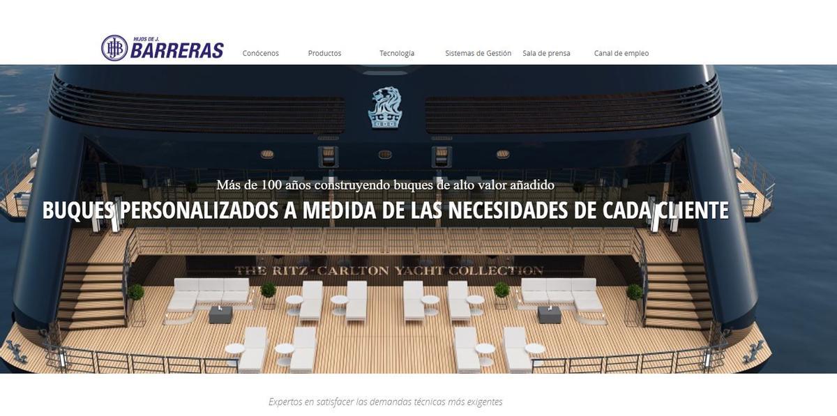 Imagen en caché de la web del astillero Barreras