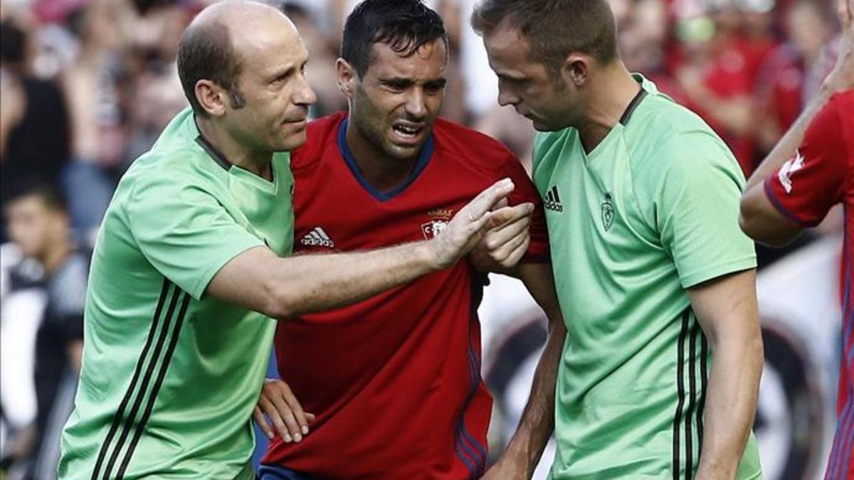 Javier Flaño se lesionó de gravedad el sábado en el Sadar ante la Real