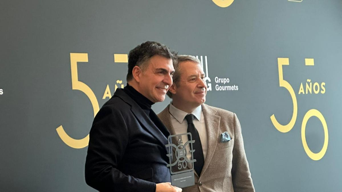 Ramón Freixa y Francisco López López-Bago la celebración del 50º Aniversario del Grupo Gourmets.
