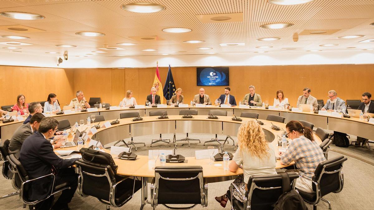 Reunión de la Comisión Interministerial para el Trío de Eclipses celebrada este martes.