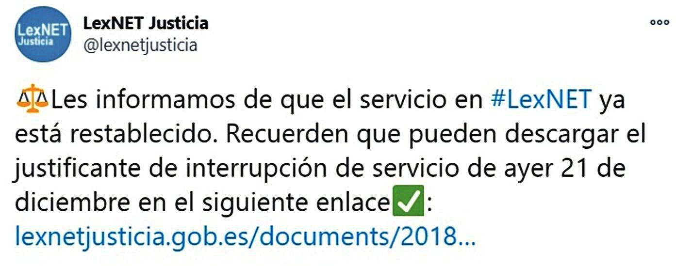 El sistema telemático judicial acumula este año una media de una anomalía cada 8 días