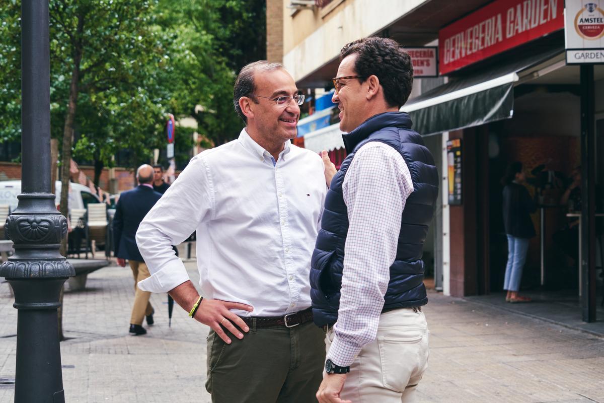 Rafa Mateos esta mañana en Cáceres.