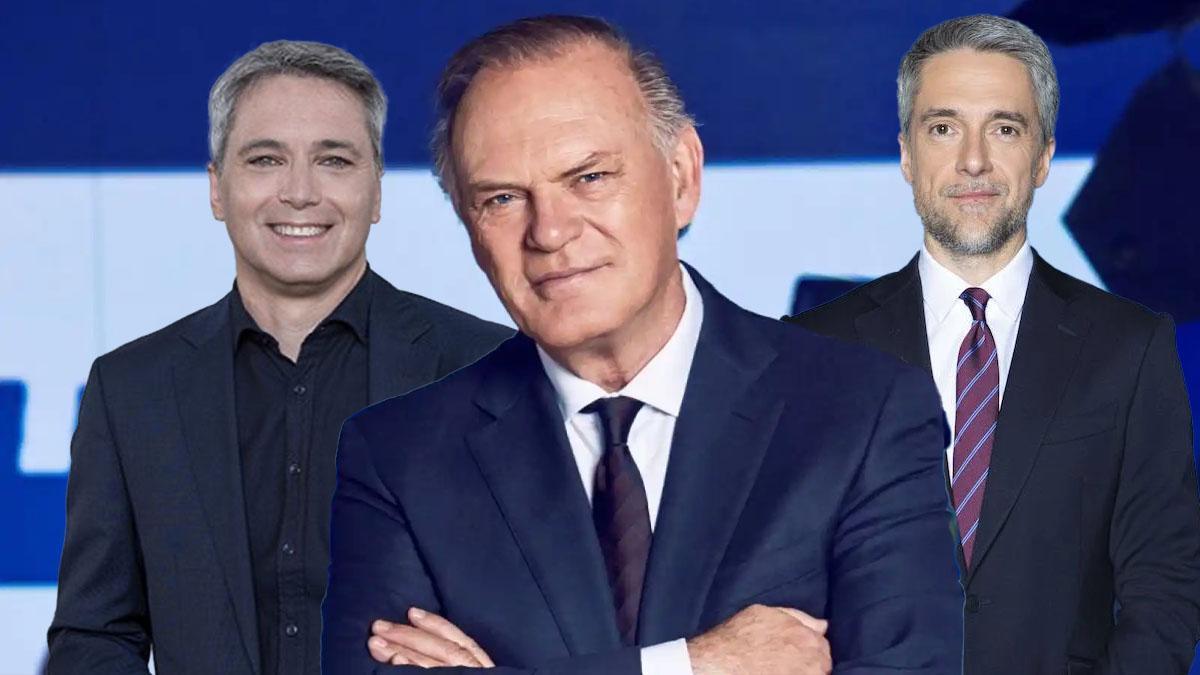 Vicente Vallés, Pedro Piqueras y Carlos Franganillo.