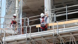 Trabajadores de la construcción en València.