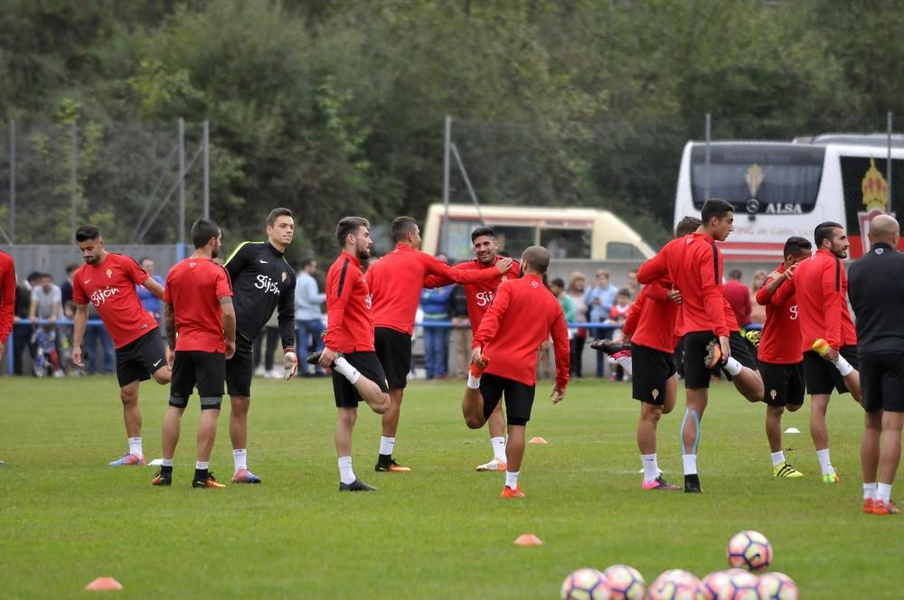 Entrenamiento del Sporting en Blimea