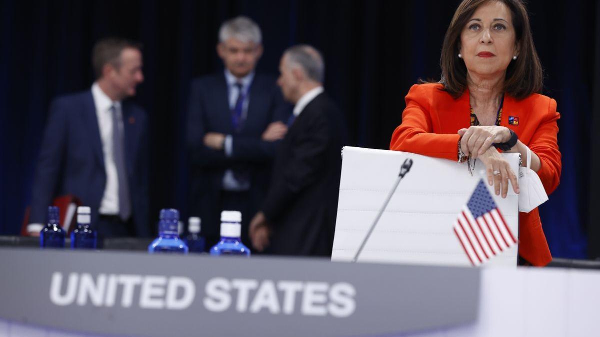 La ministra de Defensa, Margarita Robles, en la cumbre de la OTAN celebrada en Madrid.