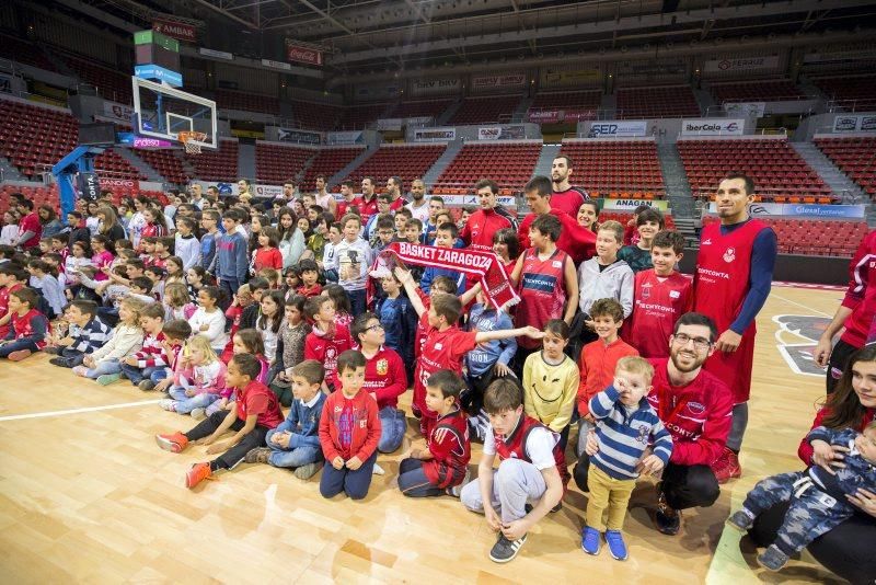 Entrenamiento a puerta abierta del Tecnyconta Zaragoza