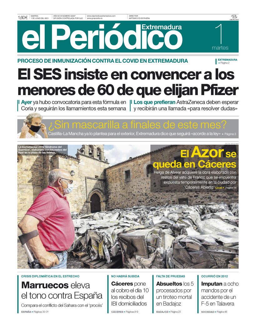 Consulta la portada correspondiente al día 1 de junio del 2021