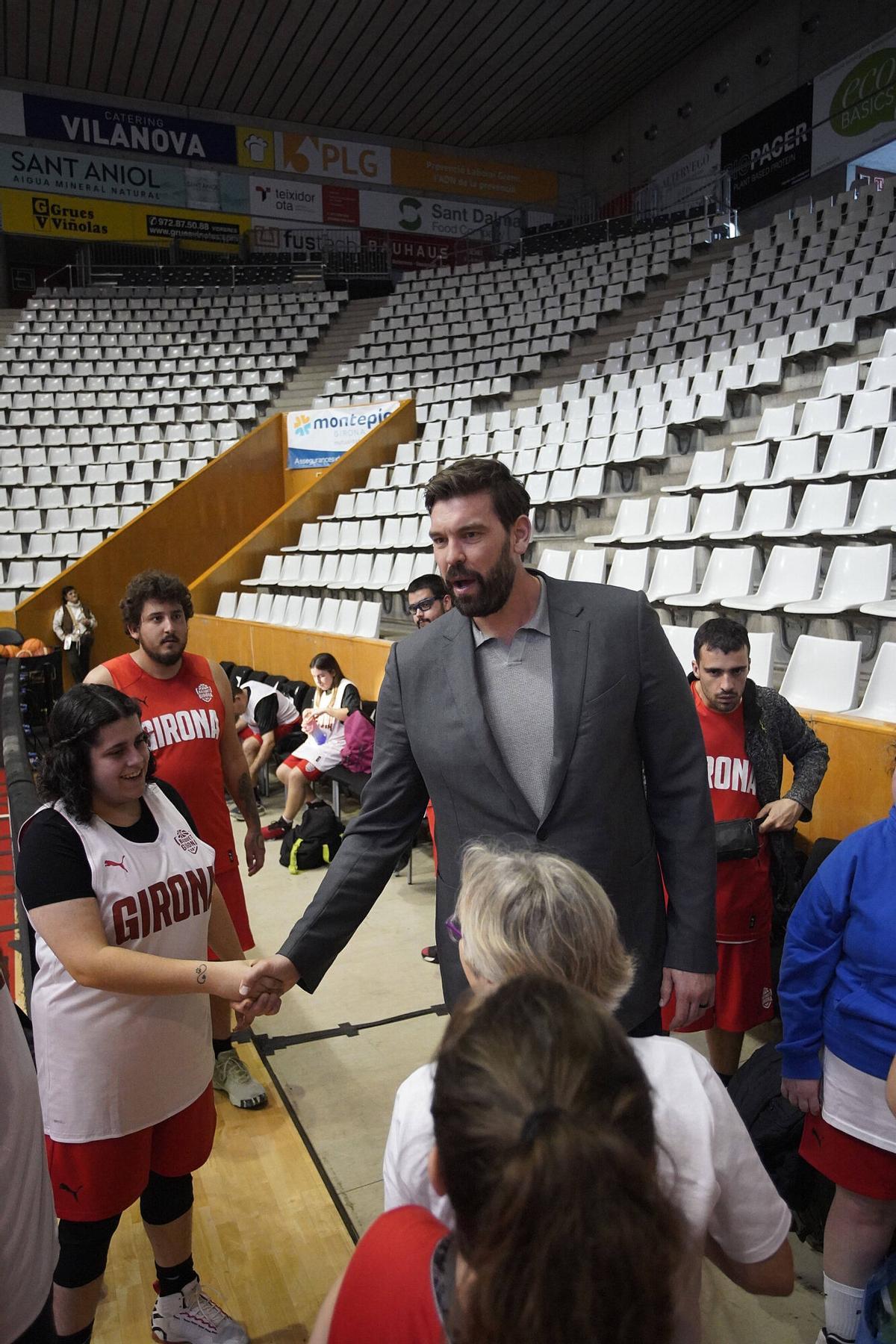 Les imatges de l'entrenament de l'equip del Bàsquet Girona que prepara la Copa Campeones