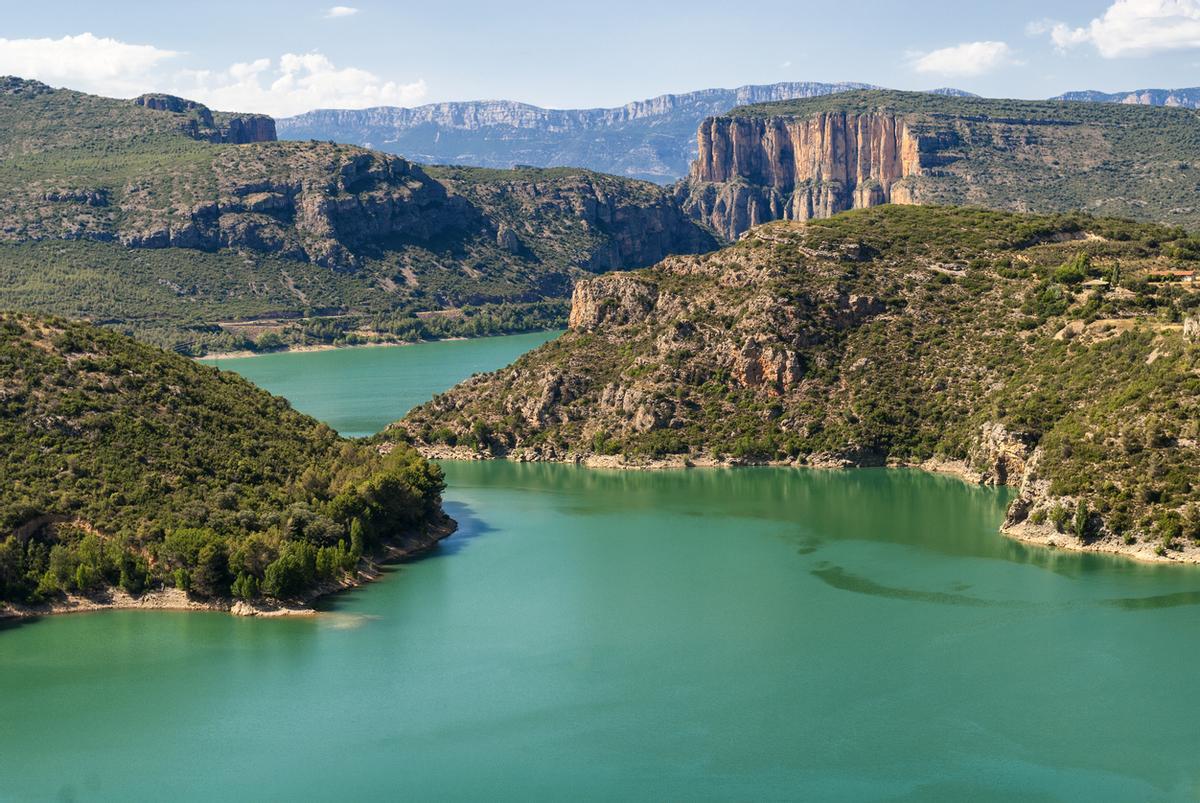 Los cañones que dibuja el cauce del río Noguera Pallaresa.