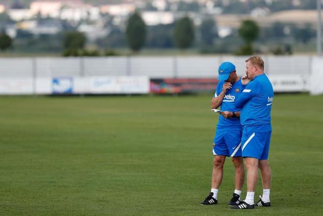 Las mejores imágenes del entrenamiento de hoy del Barça en Alemania