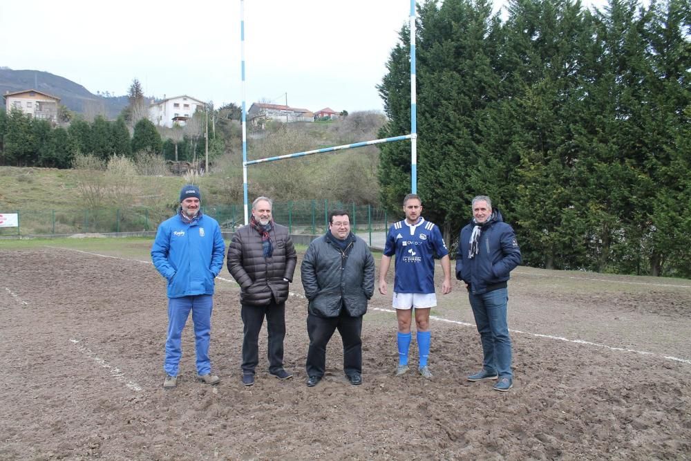 El mal estado del campo de rugby de Oviedo