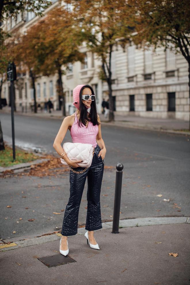 Look con balaclava visto en el 'street style' de París