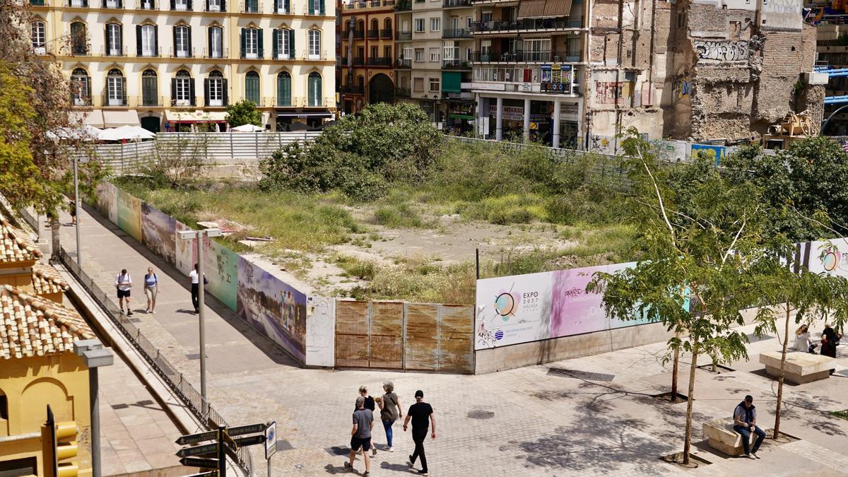 Estado de los terrenos de los antiguos Cines Astoria y Victoria, en abril de 2024.