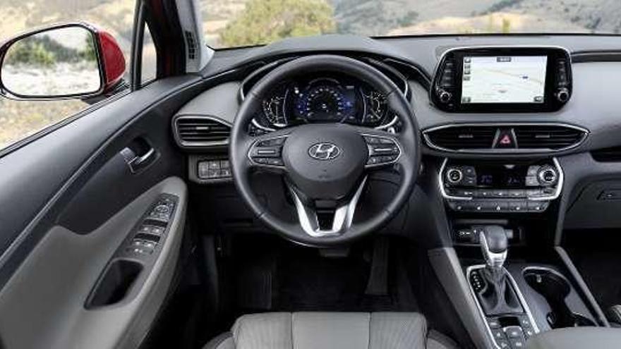 Interior del Hyundai Santa Fe.