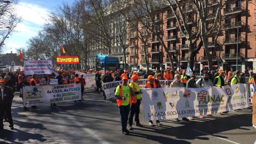 Manifestación de cazadores y ganaderos del pasado domingo en Madrid