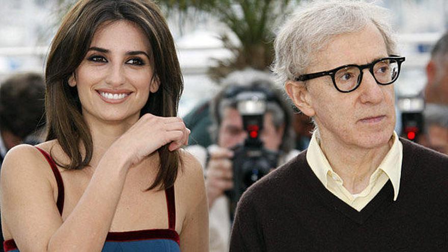 Penélope Cruz junto al realizador neoyorquino Woody Allen en la última edición del Festivasl de Cannes, celebrada en mayo de este año.