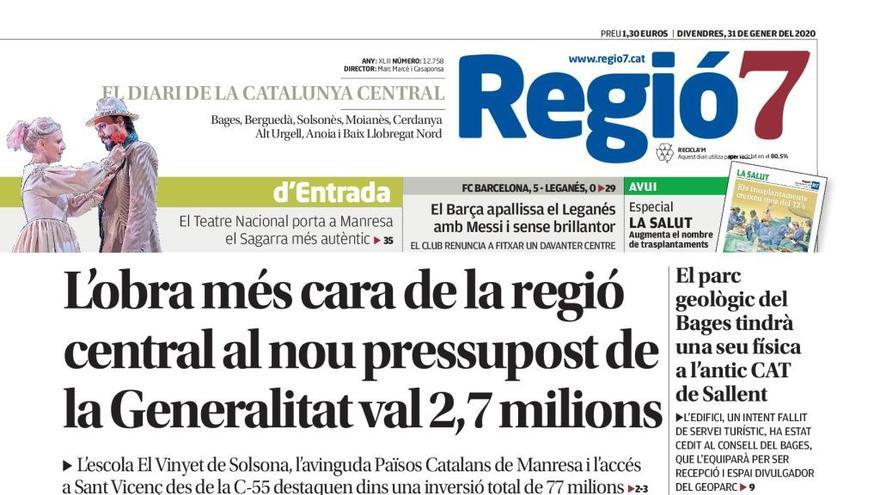 Portada del Regió7 aquest divendres