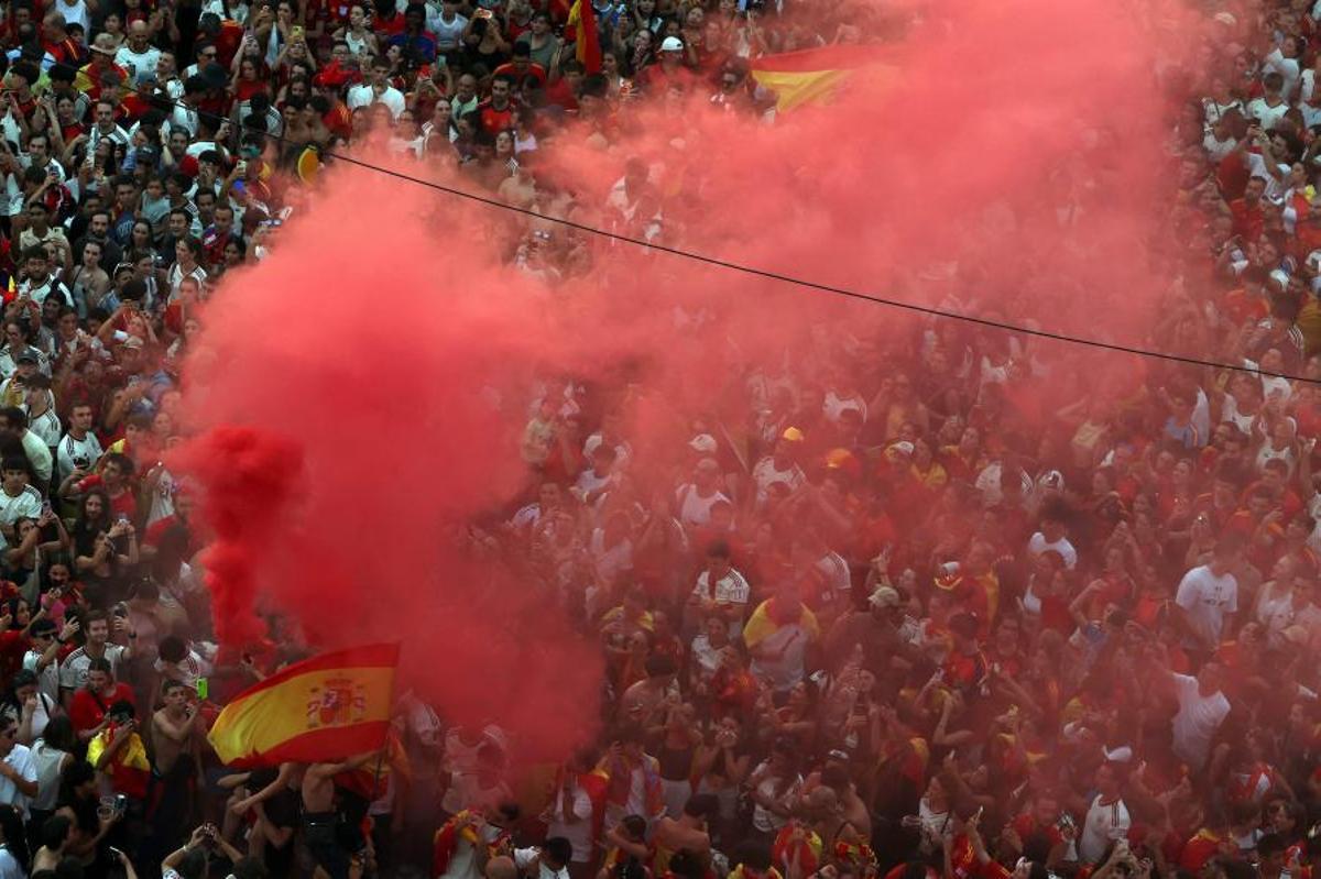 La celebración de los campeones del mundo por las calles de Madrid