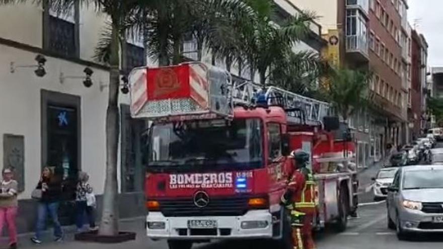 Simulacro de incendio en la Biblioteca Insular de la Plaza de las Ranas