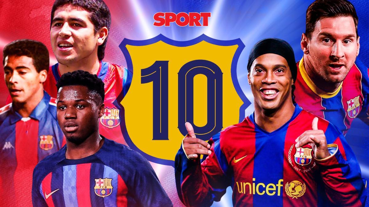 Algunos de los '10' del Barça