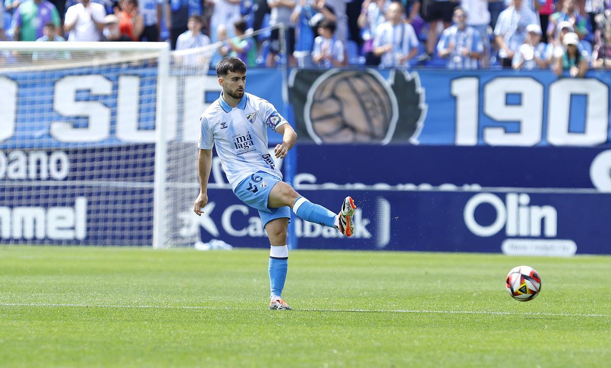 Ramón, durante un partido en La Rosaleda.