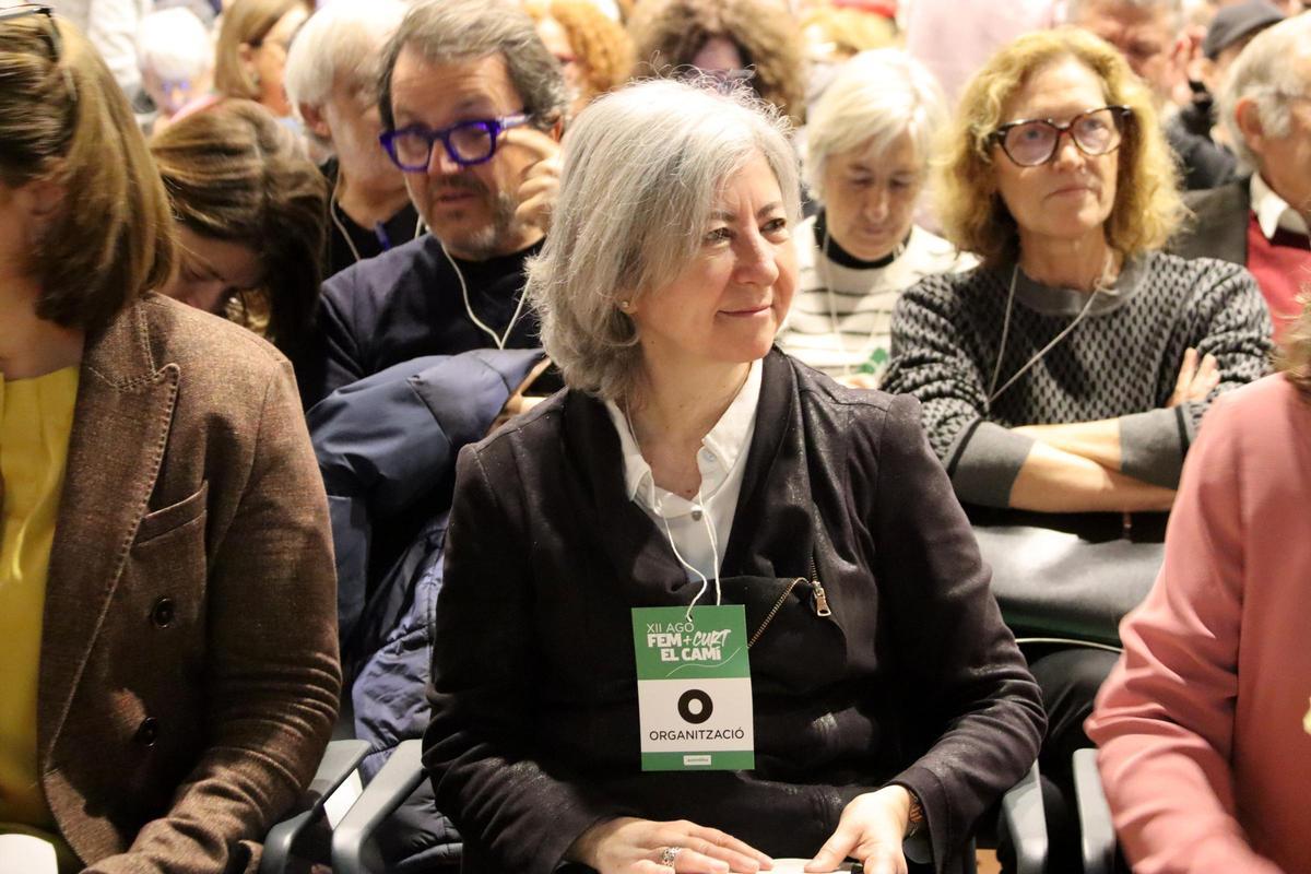 La presidenta de la ANC, Dolors Feliu, este sábado en la asamblea general de la entidad.